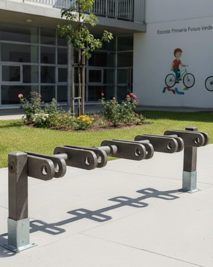 Patio escolar preparado para recibir al alumnado al inicio del curso escolar 2025-2026